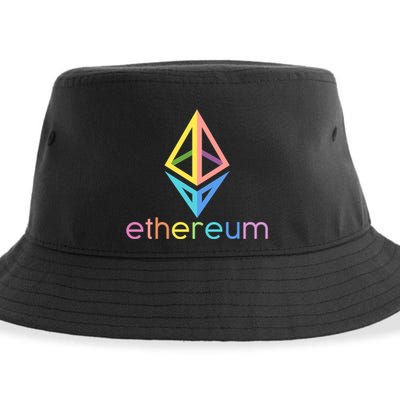 Ethereum Diamond Rainbow Logo Sustainable Bucket Hat