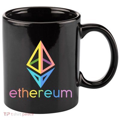 Ethereum Diamond Rainbow Logo 11oz C Handle Ceramic Mug