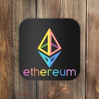 Ethereum Diamond Rainbow Logo Coaster