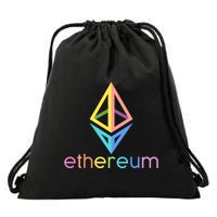 Ethereum Diamond Rainbow Logo Drawstring Bag