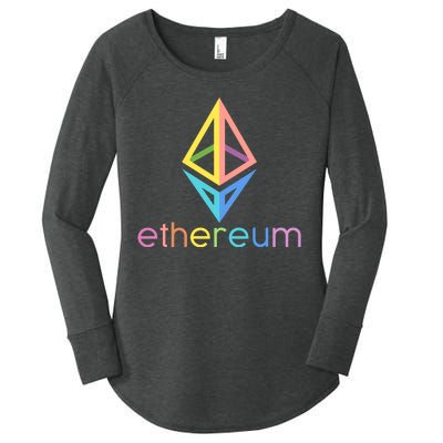 Ethereum Diamond Rainbow Logo Women's Perfect Tri Tunic Long Sleeve Shirt