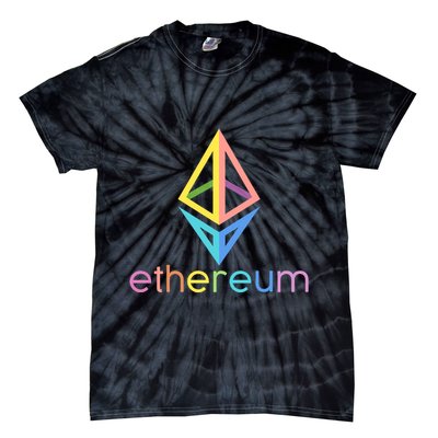Ethereum Diamond Rainbow Logo Tie-Dye T-Shirt