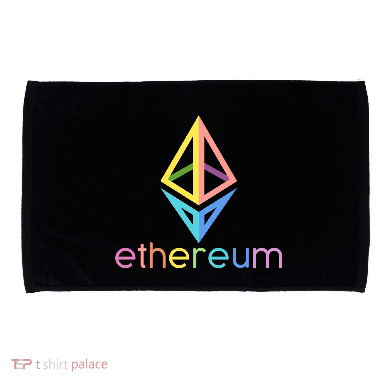 Ethereum Diamond Rainbow Logo Microfiber Hand Towel