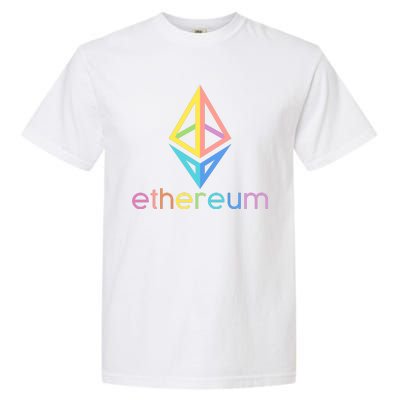 Ethereum Diamond Rainbow Logo Garment-Dyed Heavyweight T-Shirt