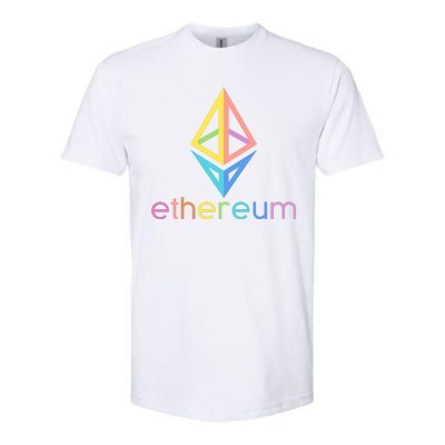 Ethereum Diamond Rainbow Logo Softstyle® CVC T-Shirt