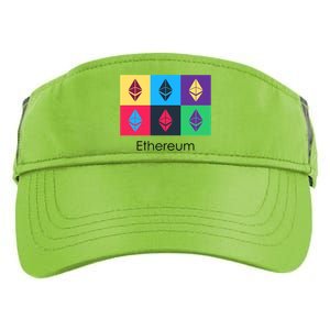 Ethereum ETH Pop Art Crypto Currency Logo Adult Drive Performance Visor