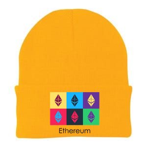 Ethereum ETH Pop Art Crypto Currency Logo Knit Cap Winter Beanie