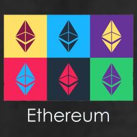 Ethereum ETH Pop Art Crypto Currency Logo Garment-Dyed Heavyweight T-Shirt