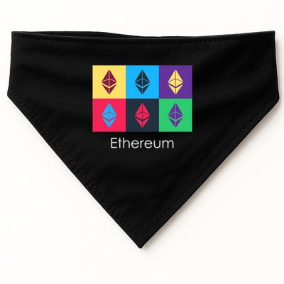 Ethereum ETH Pop Art Crypto Currency Logo USA-Made Doggie Bandana