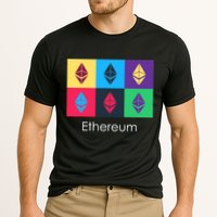 Ethereum ETH Pop Art Crypto Currency Logo Cooling Performance Crew T-Shirt