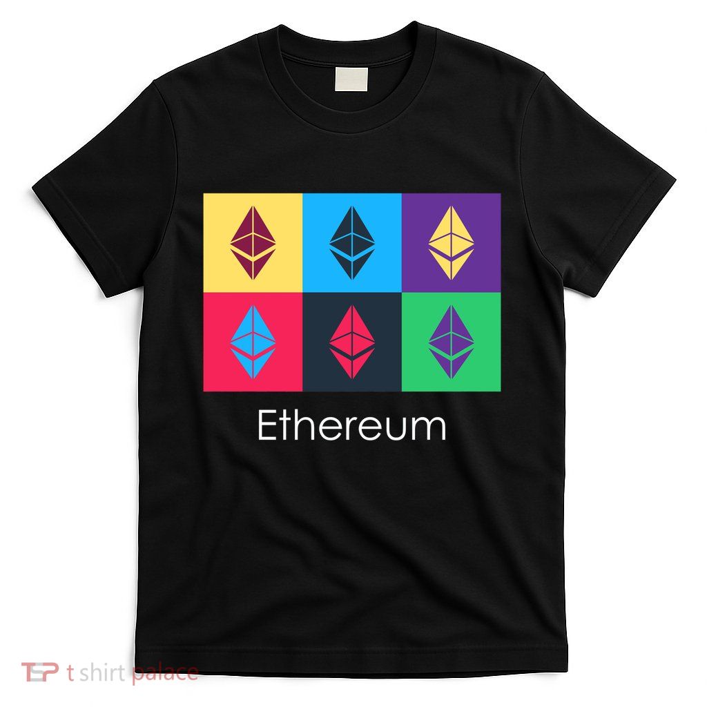 Ethereum ETH Pop Art Crypto Currency Logo T-Shirt