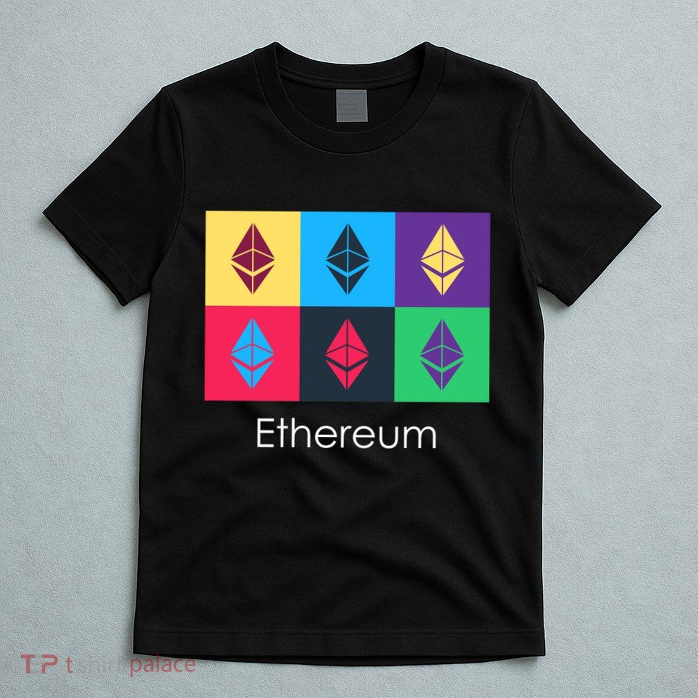 Ethereum ETH Pop Art Crypto Currency Logo T-Shirt