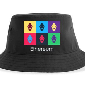 Ethereum ETH Pop Art Crypto Currency Logo Sustainable Bucket Hat