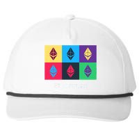 Ethereum ETH Pop Art Crypto Currency Logo Snapback Five-Panel Rope Hat