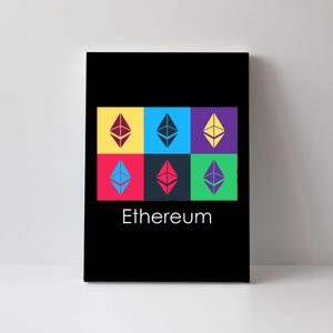 Ethereum ETH Pop Art Crypto Currency Logo Canvas