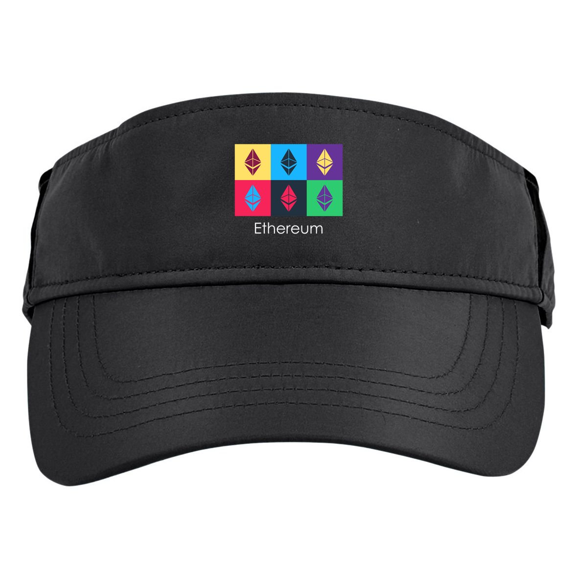 Ethereum ETH Pop Art Crypto Currency Logo Adult Drive Performance Visor