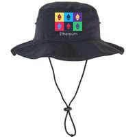 Ethereum ETH Pop Art Crypto Currency Logo Legacy Cool Fit Booney Bucket Hat