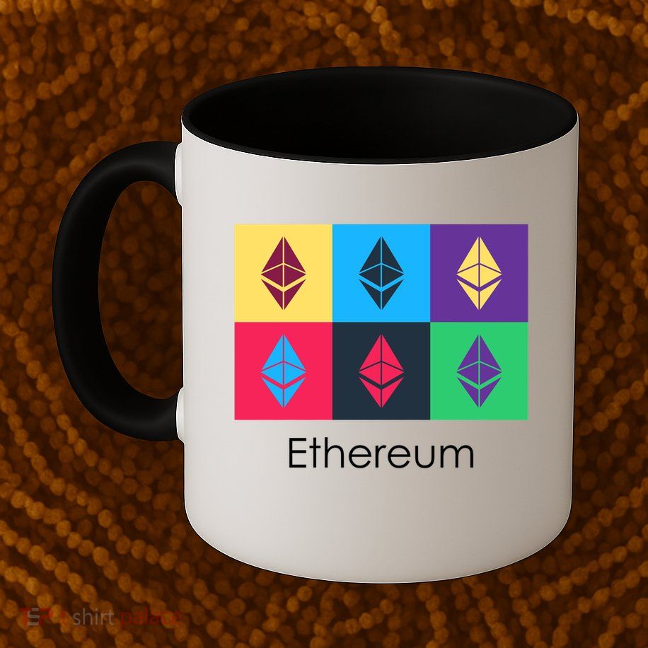 Ethereum ETH Pop Art Crypto Currency Logo Mug