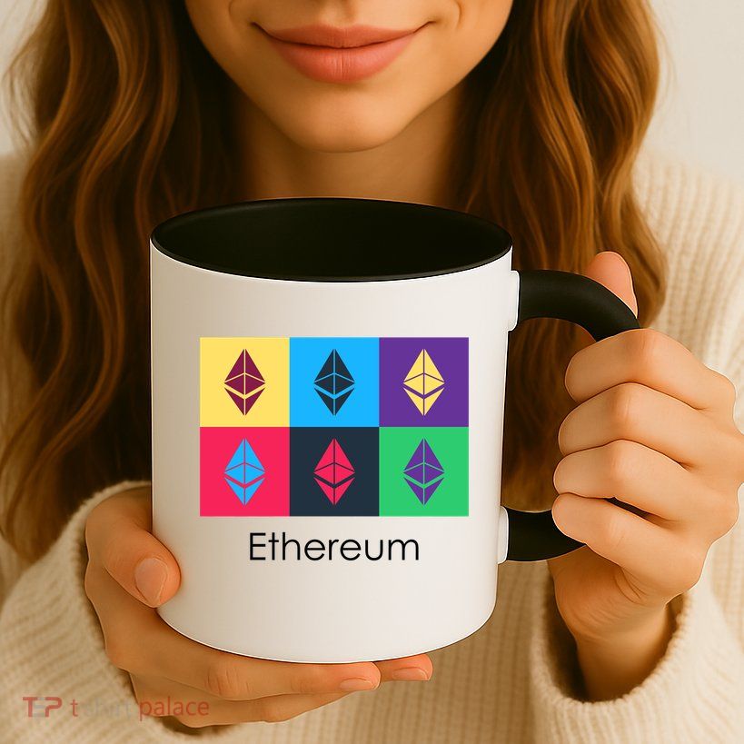 Ethereum ETH Pop Art Crypto Currency Logo Mug