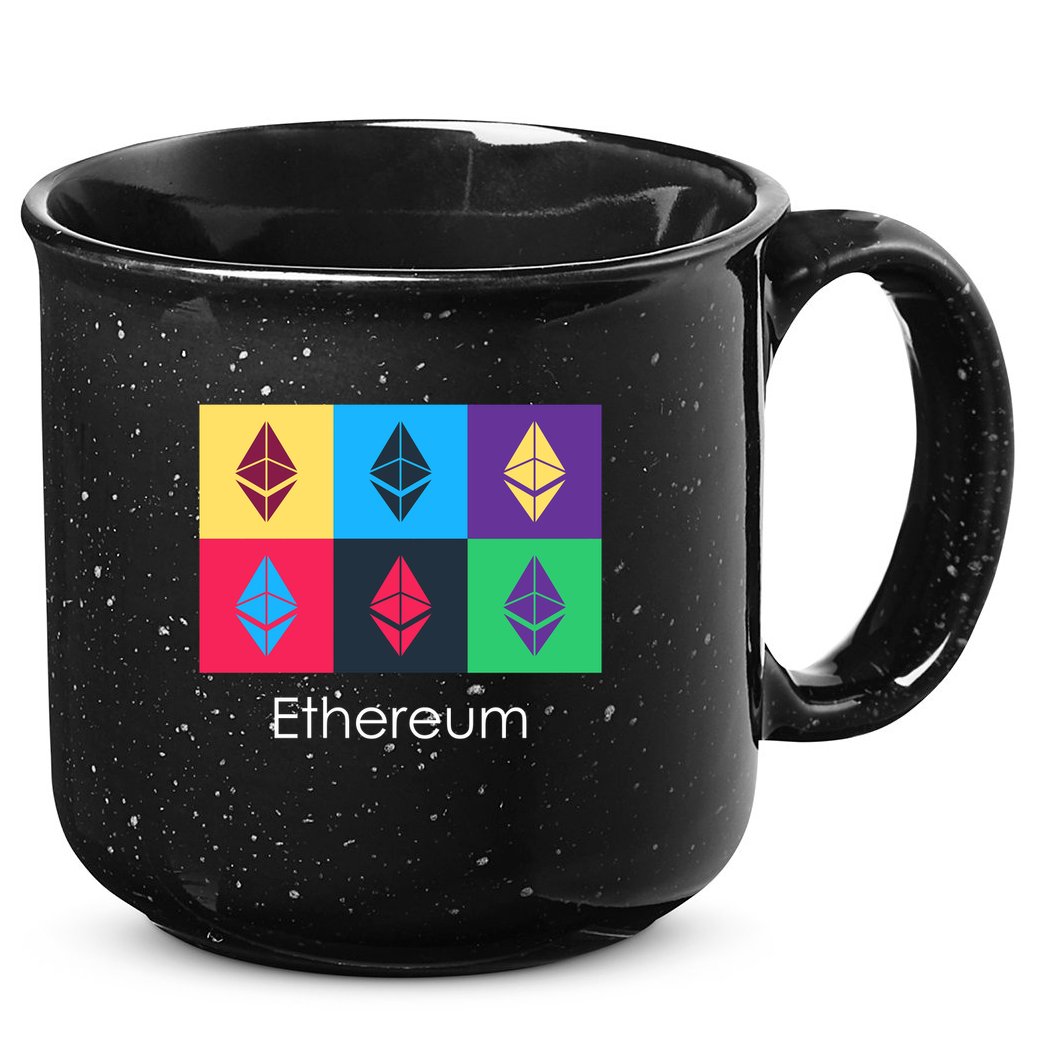 Ethereum ETH Pop Art Crypto Currency Logo 15oz Campfire Ceramic Mug
