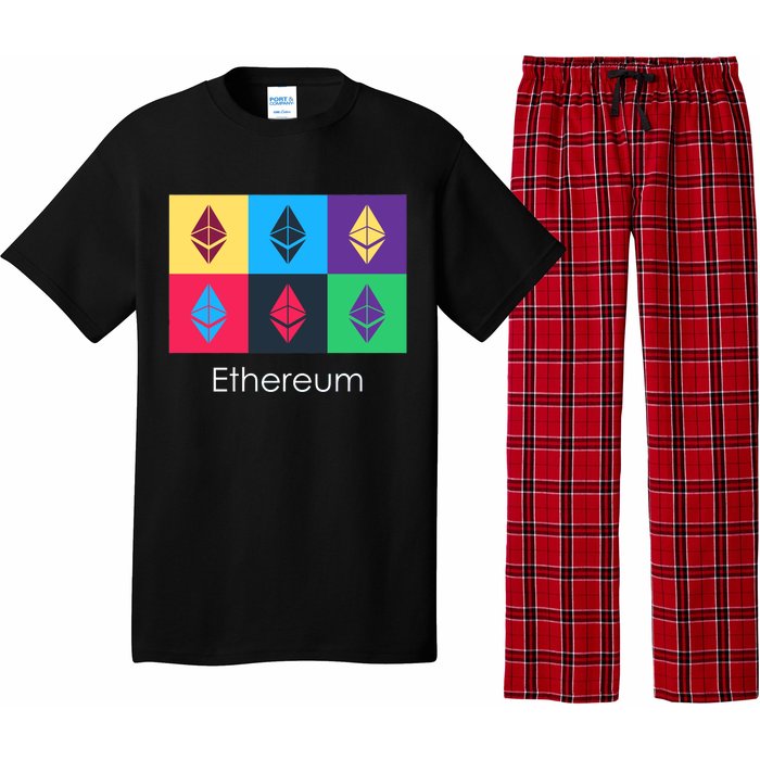 Ethereum ETH Pop Art Crypto Currency Logo Pajama Set