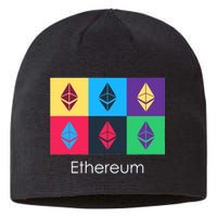 Ethereum ETH Pop Art Crypto Currency Logo Sustainable Beanie