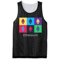 Ethereum ETH Pop Art Crypto Currency Logo Mesh Reversible Basketball Jersey Tank