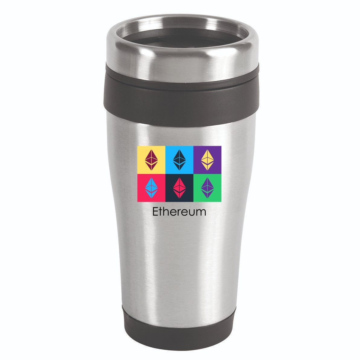 Ethereum ETH Pop Art Crypto Currency Logo 16oz Travel Tumbler