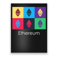 Ethereum ETH Pop Art Crypto Currency Logo Poster