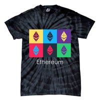 Ethereum ETH Pop Art Crypto Currency Logo Tie-Dye T-Shirt