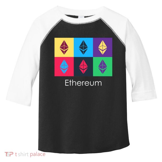 Ethereum ETH Pop Art Crypto Currency Logo Toddler Fine Jersey T-Shirt