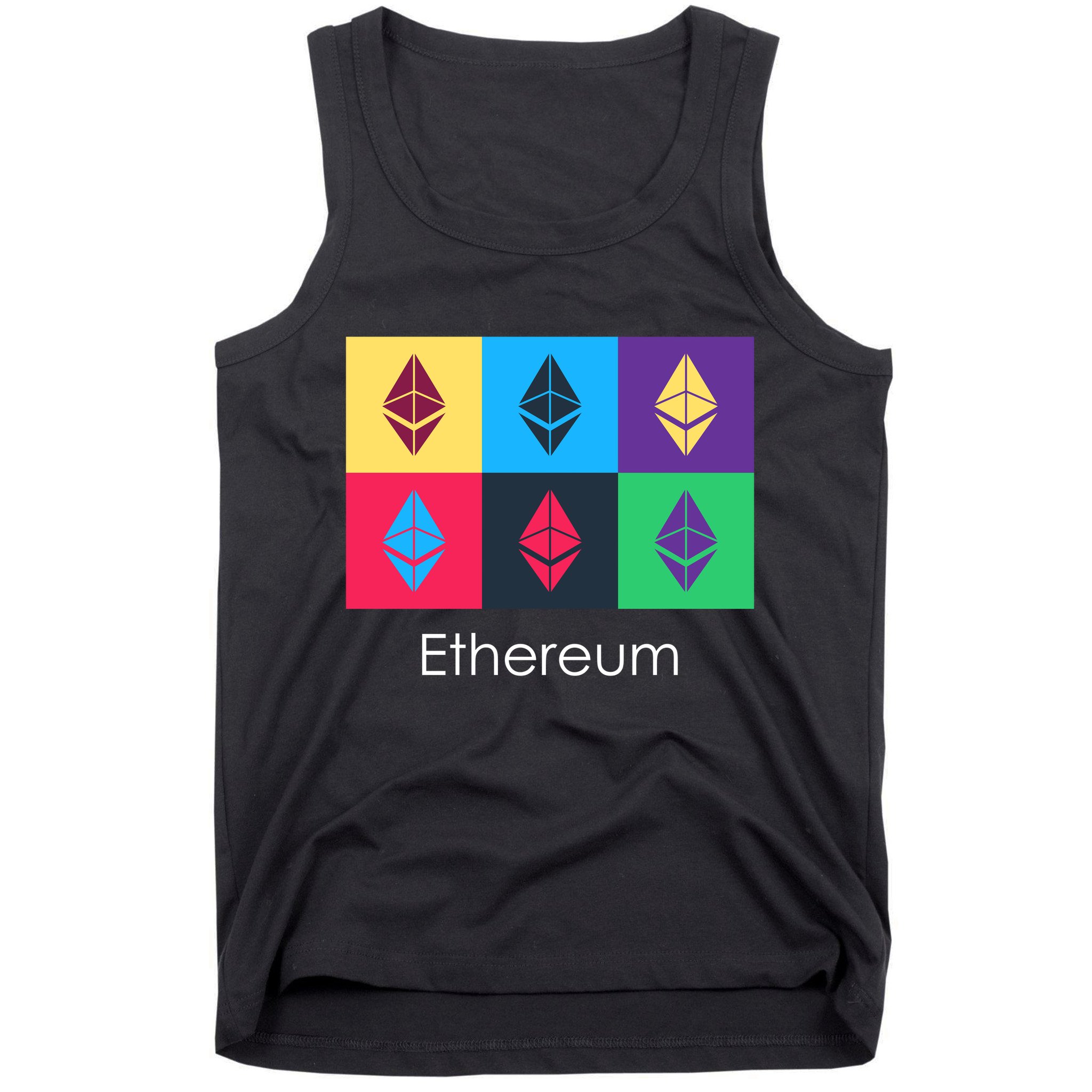 Ethereum ETH Pop Art Crypto Currency Logo Tank Top