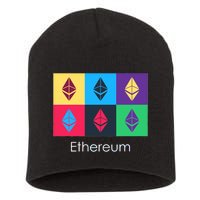 Ethereum ETH Pop Art Crypto Currency Logo Short Acrylic Beanie