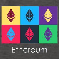Ethereum ETH Pop Art Crypto Currency Logo Vector Backpack