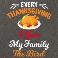 Every Thanksgiving I Give My Family The Bird Friendsgiving Cotton Canvas Backpack