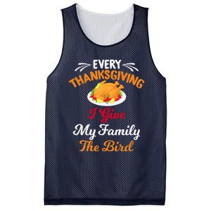 Every Thanksgiving I Give My Family The Bird Friendsgiving Mesh Reversible Basketball Jersey Tank