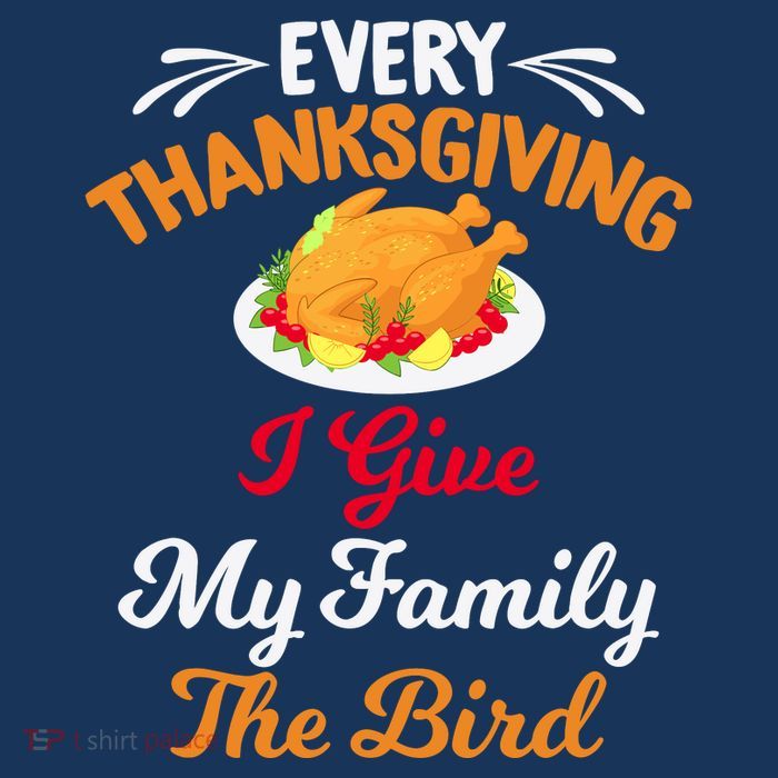 Every Thanksgiving I Give My Family The Bird Friendsgiving Youth Performance Sprint T-Shirt