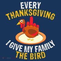 Every Thanksgiving I Give My Family The Bird A Funny Turkey Youth Performance Sprint T-Shirt