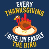 Every Thanksgiving I Give My Family The Bird A Funny Turkey Short Acrylic Beanie