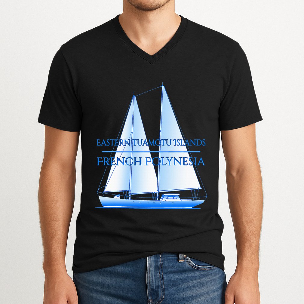 Eastern Tuamotu Islands Coastal Nautical Sailing Sailor V-Neck T-Shirt