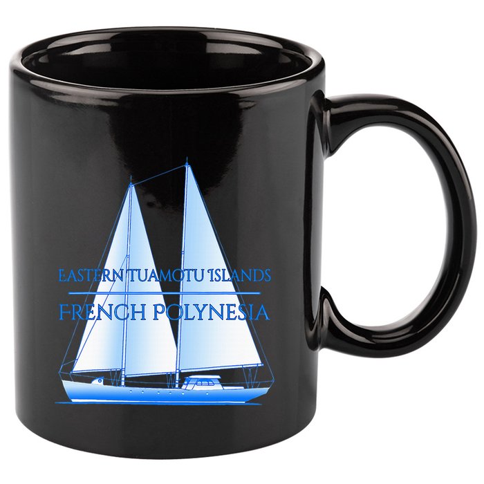 Eastern Tuamotu Islands Coastal Nautical Sailing Sailor 11oz C Handle Ceramic Mug