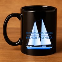 Eastern Tuamotu Islands Coastal Nautical Sailing Sailor 11oz C Handle Ceramic Mug