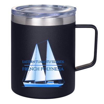 Eastern Tuamotu Islands Coastal Nautical Sailing Sailor 12oz Stainless Steel Coffee Mug