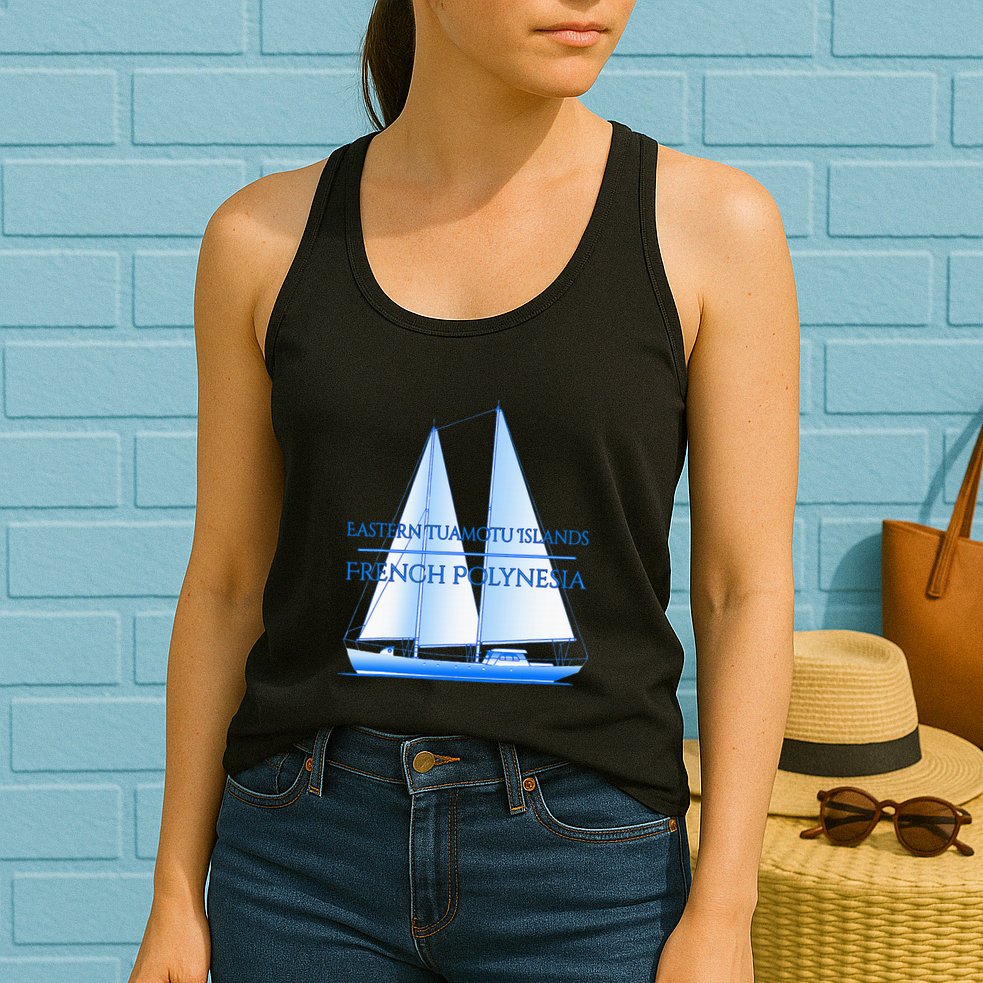 Eastern Tuamotu Islands Coastal Nautical Sailing Sailor Womens Tank Top