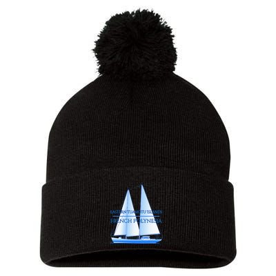 Eastern Tuamotu Islands Coastal Nautical Sailing Sailor Pom Pom 12in Knit Beanie