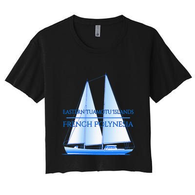 Eastern Tuamotu Islands Coastal Nautical Sailing Sailor Crop Top