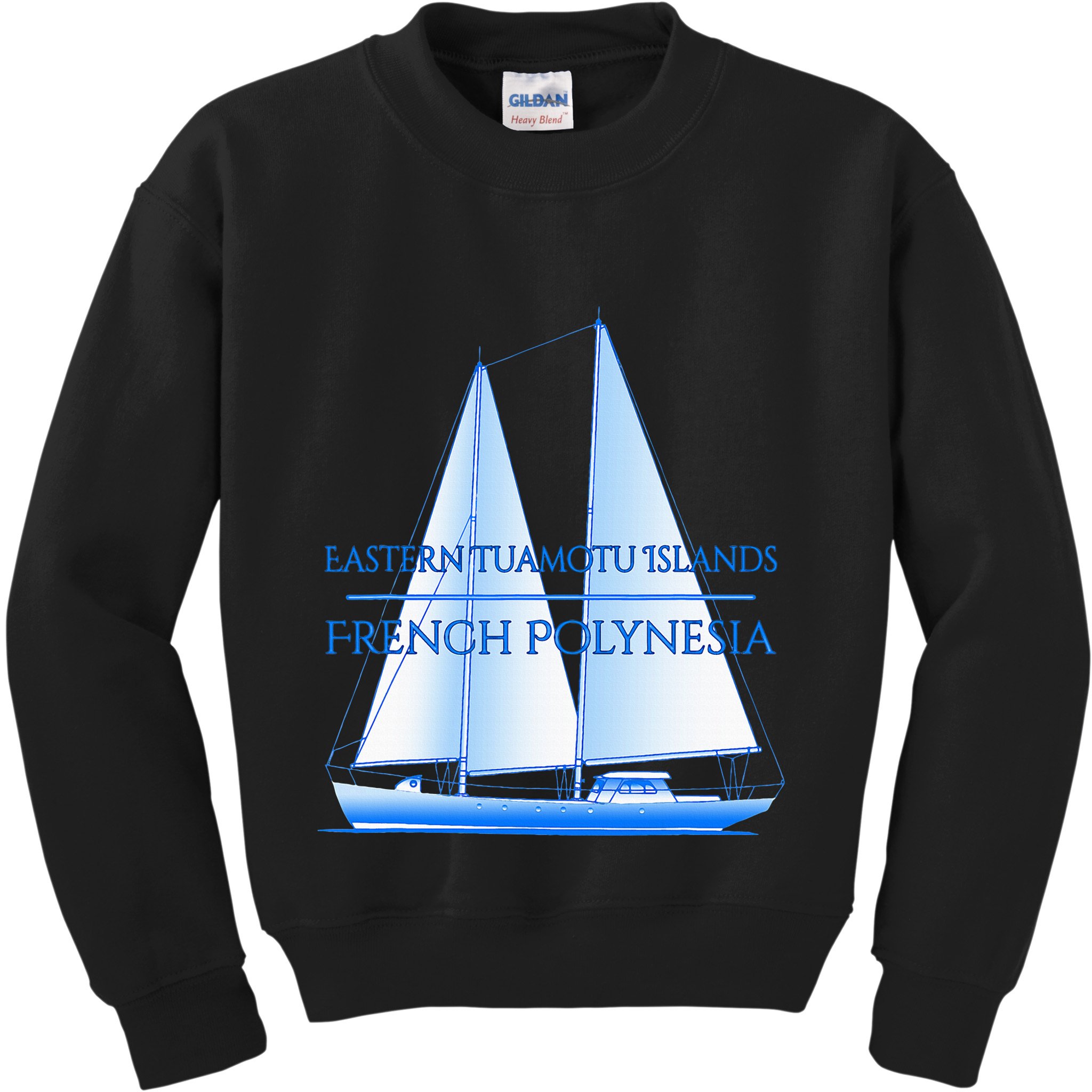Eastern Tuamotu Islands Coastal Nautical Sailing Sailor Kids Sweatshirt