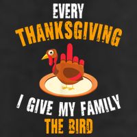 Every Thanksgiving I Give My Family The Bird Funny Holiday 11oz C Handle Ceramic Mug