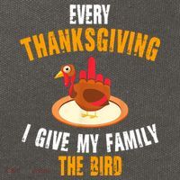 Every Thanksgiving I Give My Family The Bird Funny Holiday Cotton Canvas Backpack