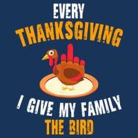 Every Thanksgiving I Give My Family The Bird Funny Holiday 16 in Basic Backpack
